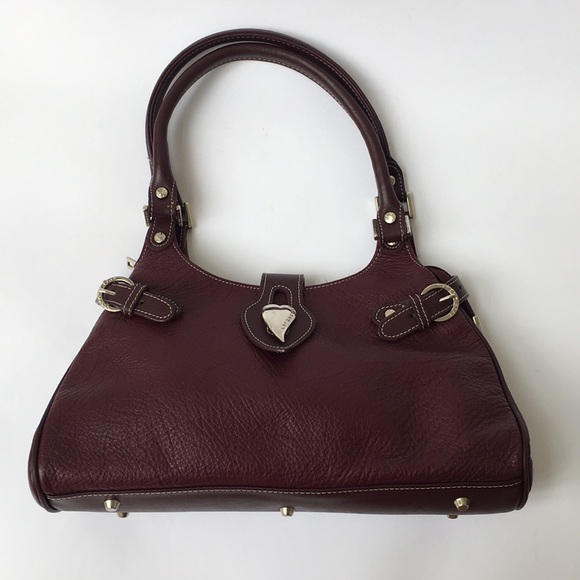 Lancaster Paris Handbags - Leather Lancaster Paris Burgundy Shoulder Bag